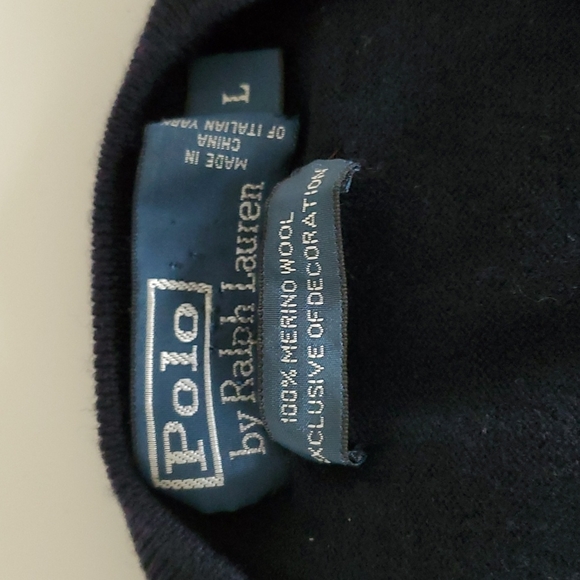 Polo Long Sleeve Vneck Sweater - Picture 2 of 3